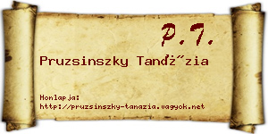 Pruzsinszky Tanázia névjegykártya